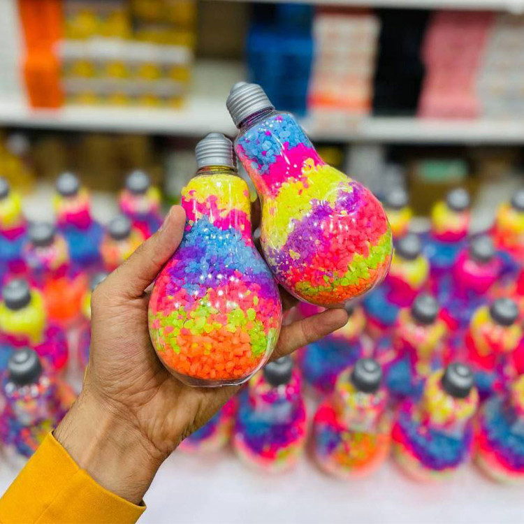 نمک حمام سفیدکننده و لایه بردار و تسکین دهنده درد طرح لامپی