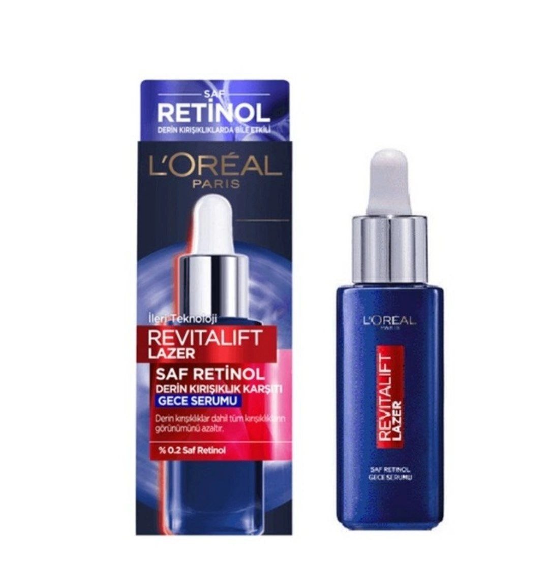 سرم شب رتینول 0.2% ضد پیری لورال L’Oreal Paris Revitalift Laser Pure Retinol Deep Anti-Wrinkle Night Serum 30ml