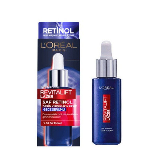 سرم شب رتینول 0.2% ضد پیری لورال L’Oreal Paris Revitalift Laser Pure Retinol Deep Anti-Wrinkle Night Serum 30ml