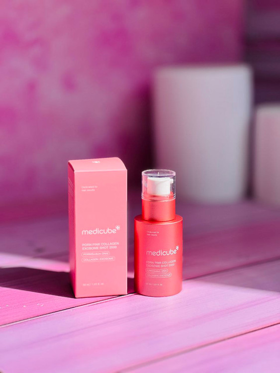 سرم اگزوزوم کلاژن و PDRN مدی کیوب شات 7500