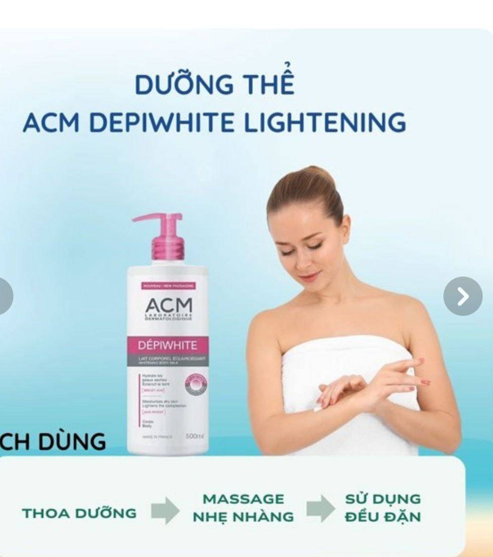 لوسیون سفید کننده و ضدلک بدن ای سی ام مدل ACM Dépiwhite 500ml