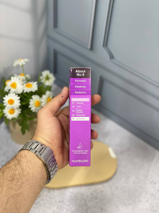 ضد آفتاب نامبوزین شماره ۹ پلاس مدل NAD+ Peptides Dewy Sun Essence SPF50+ PA++++